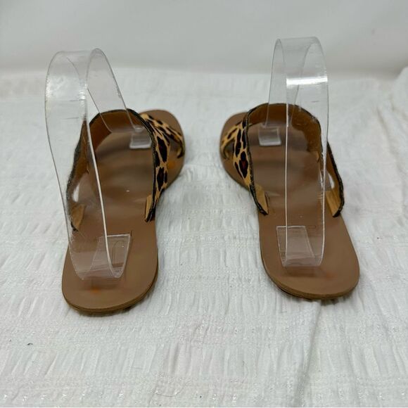 J. Crew Factory Double Strap Animal Print Sandals- Size 8 - Picture 8 of 13